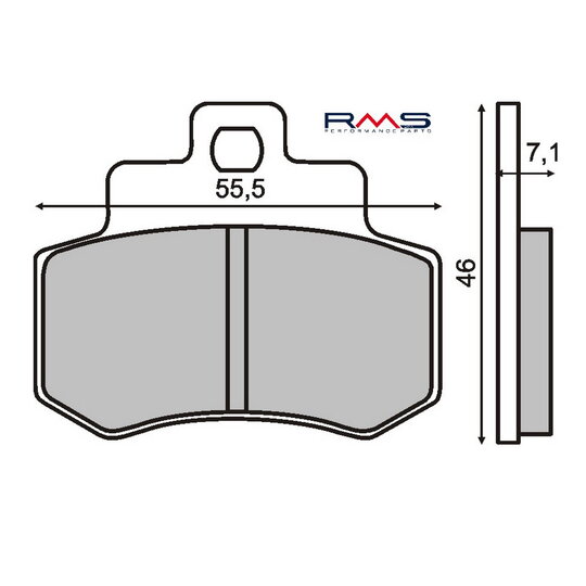 Brzdové obloženie RMS 225100510 organické