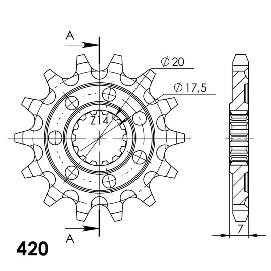 Reťazové koliečko SUPERSPROX CST-560:14