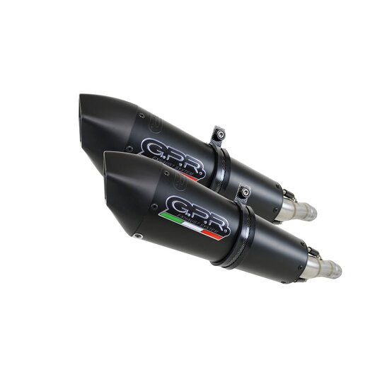 Dual slip-on exhaust GPR GPE ANN. K.158.E4.GPAN.BLT Titanium Matte Black including removable db killers and link pipes