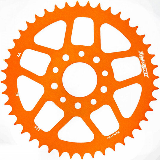 Hliníková reťazová rozeta SUPERSPROX RAL-451:44-ORG oranžová 44T, 415