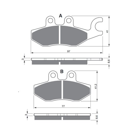 Brzdové obloženie GOLDFREN 266 AD  STREET