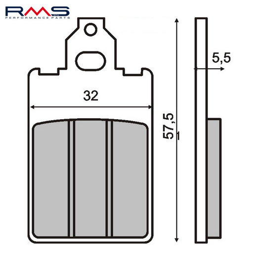 Brzdové obloženie RMS 225100070 organické