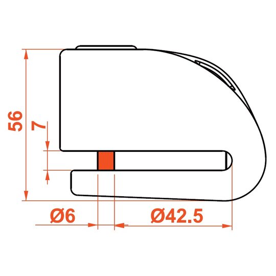 Kovix zamok kt6/cb-fg fluo - kt6-cb-fg2