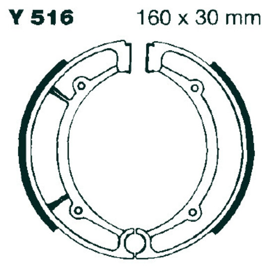 Brzdové čeľuste -sada EBC Y516G drážkovaný
