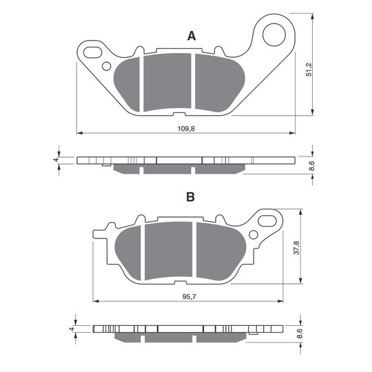 Brzdové obloženie GOLDFREN 264 AD