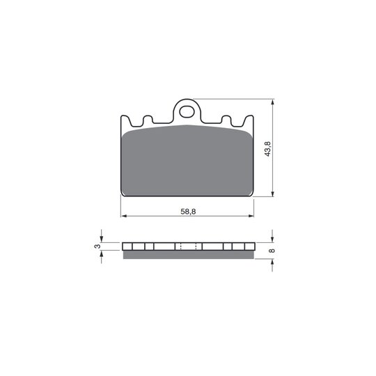 Brzdové obloženie GOLDFREN 090 GP6