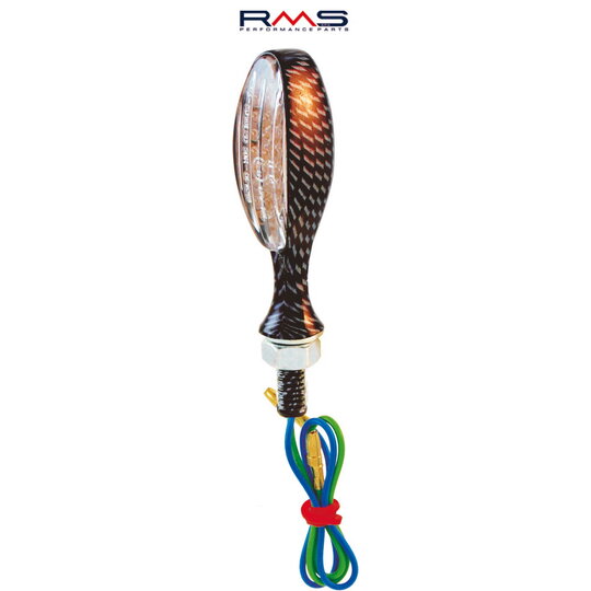 Blinker RMS 246480160 Karbonový vzhľad , priehľadné sklo Homologácia
