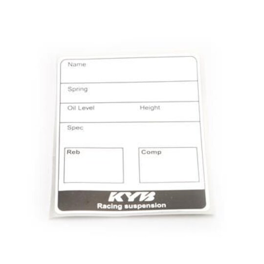 Označenie názvu závesu, hladiny oleja, pružiny KYB 150350000110