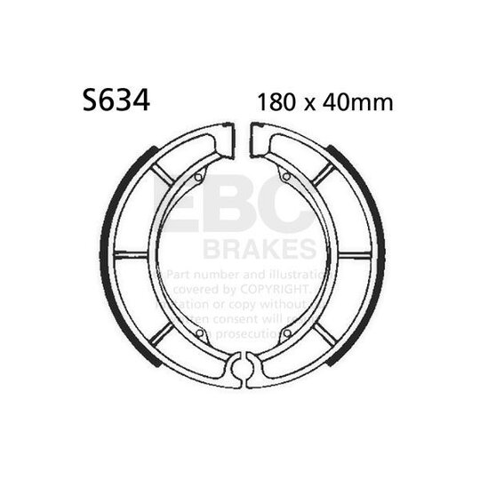 Brzdové čeľuste -sada EBC S634