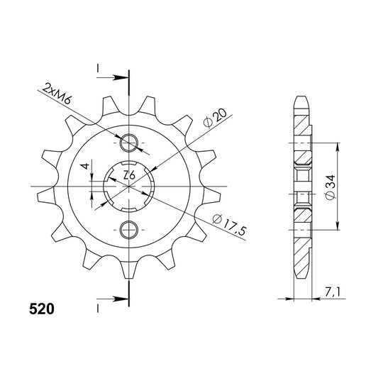 Reťazové koliečko SUPERSPROX CST-266:13 13T, 520