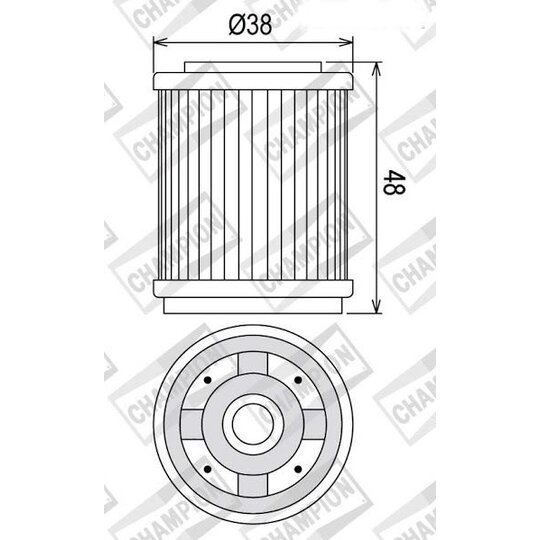 Olejový filter CHAMPION COF043 100609635