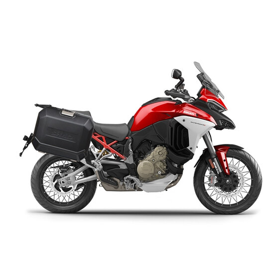 Kompletná sada 36L / 47L hliníkových bočných skríň SHAD TERRA BLACK vrátane montážnej sady SHAD Ducati Multistrada 1200 V4