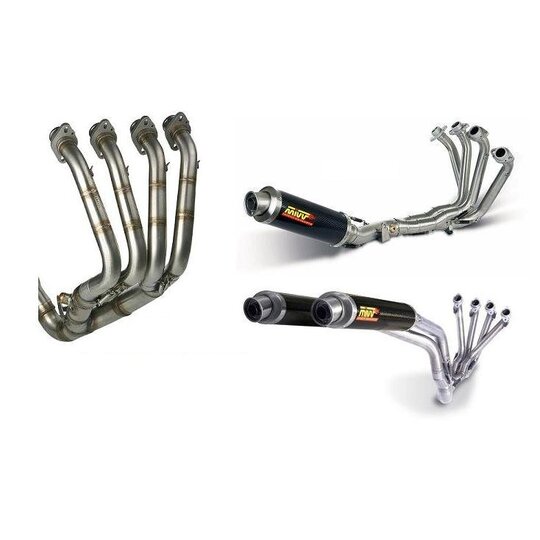 Výfuk kompletný 2x1 MIVV OVAL K.041.L4C Titán / Karbónové viečko malé