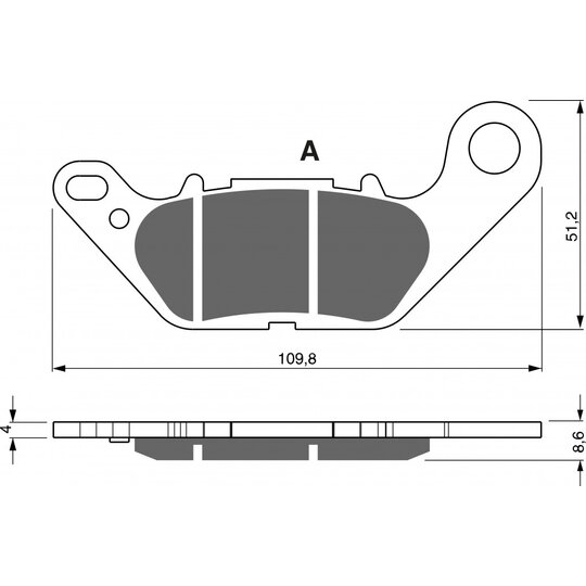 Brzdové obloženie GOLDFREN 264 GP6