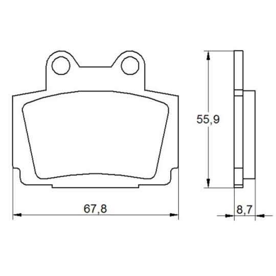 Brzdové obloženie ACCOSSATO AGPA167 OR