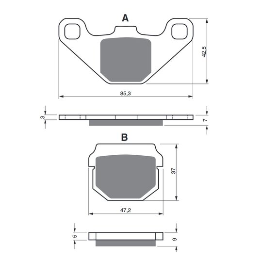 Brzdové obloženie GOLDFREN 047 K5