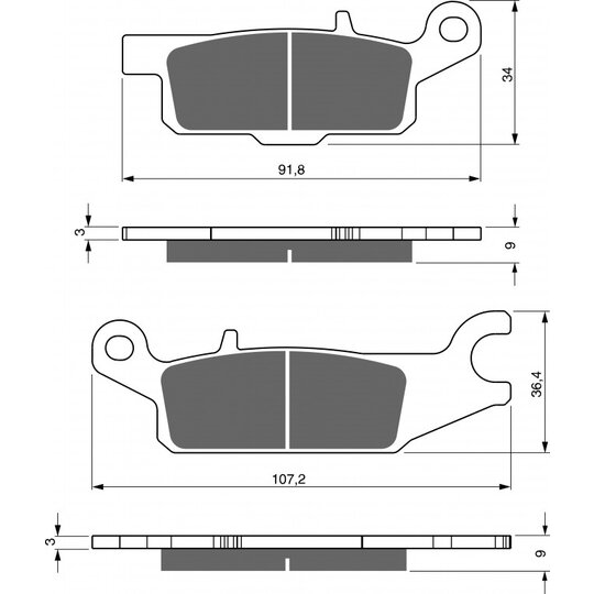 Brzdové obloženie GOLDFREN 255 AD  STREET