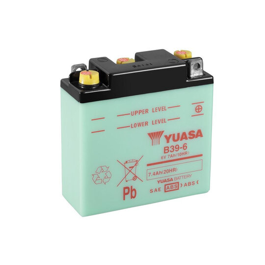 Conventional 6V battery NO ACID YUASA B39-6