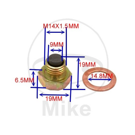 Magnetic oil drain plug