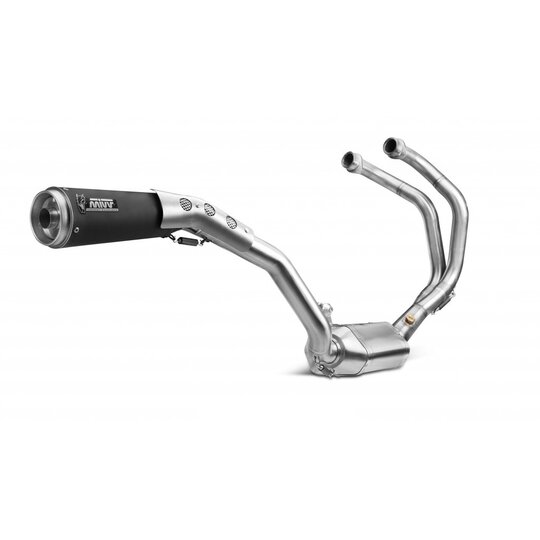 Výfuk kompletný 2x1 MIVV GHIBLI Y.052.LGB keramická čierna/nerezová oceľ