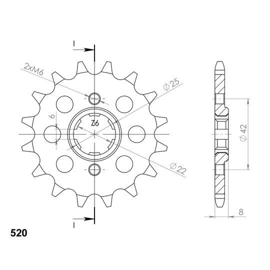 Reťazové koliečko SUPERSPROX CST-281:14 14T, 520