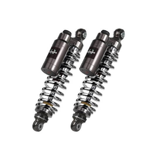 Rear Twinshocks BITUBO Piggyback tank - ADJ:Manual spring preload, rebound, compression Chromed springs