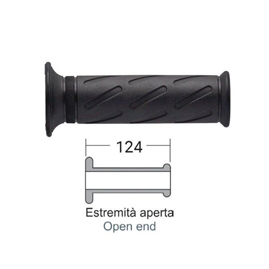 rukoväte DOMINO Suzuki Style 184161220 čierna 124 mm vľavo / 123 mm vpravo