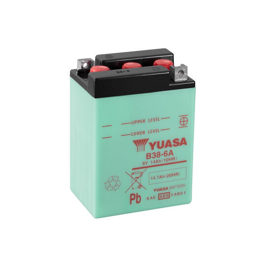 Conventional 6V battery NO ACID YUASA B38-6A