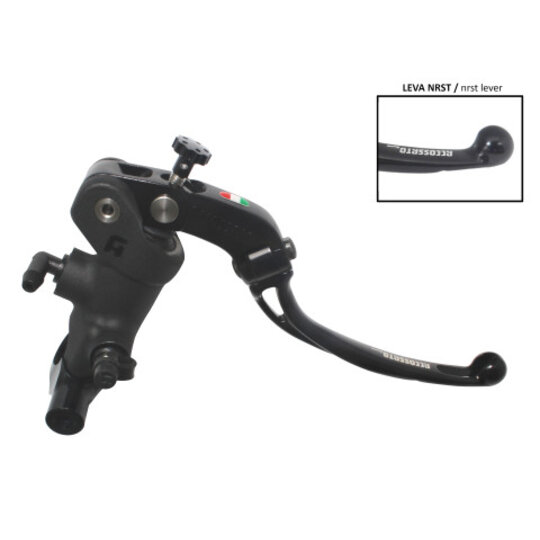 Radial brake master cylinder ACCOSSATO 19 x 19 with folding lever,black