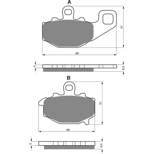 Brzdové obloženie GOLDFREN 093 AD  STREET