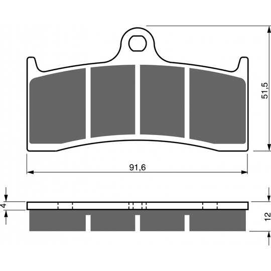 Brzdové obloženie GOLDFREN 225 GP6