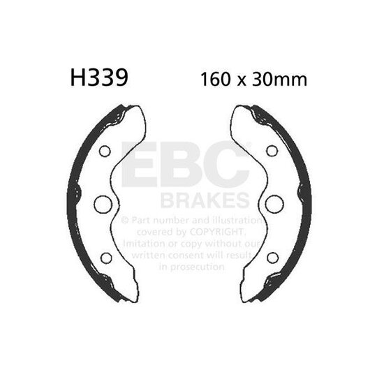 Brzdové čeľuste -sada EBC H339