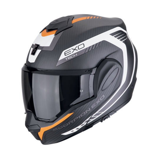 Scorpion prilba exo-tech evo carbon - cosy / matt black-orange - 118-475-168-04