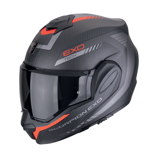 Scorpion prilba exo-tech evo carbon - cosy /  matt black-red - 118-475-24-04
