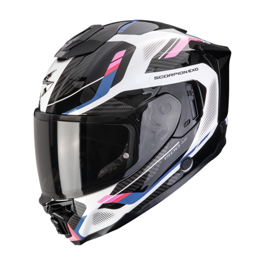 Scorpion prilba exo-1500 air - sleek / white-black-pink - A_scorpionEXO1500A_SLEEK_WhiBlaPin