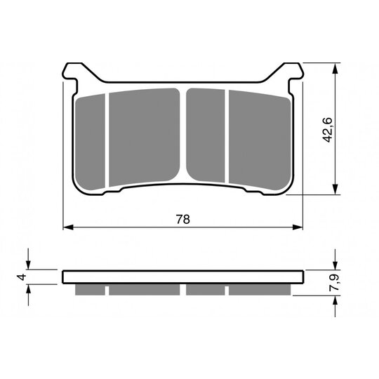 Brzdové obloženie GOLDFREN 386 AD  STREET