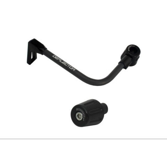 Lever guard ACCOSSATO with black hose and joint left, aluminium