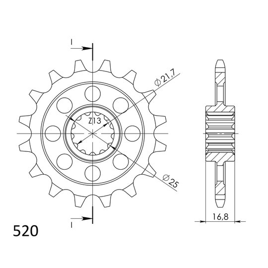 Reťazové koliečko SUPERSPROX CST-1373:17 17T, 520