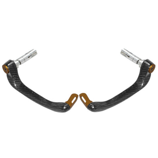 Lever guard ACCOSSATO with gold eyelet and insert right + left , carbon