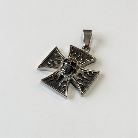 Prívesok chopper - Kríž/Lebka