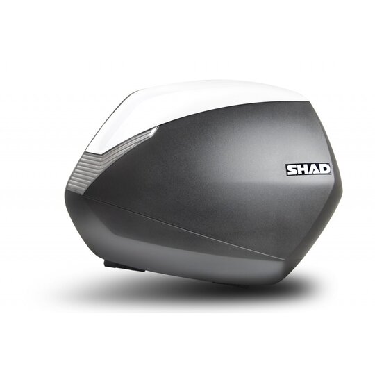 Bočné  kufre  s farebným krytom SHAD SH36 biela (pár) so zámkom PRÉMIUM