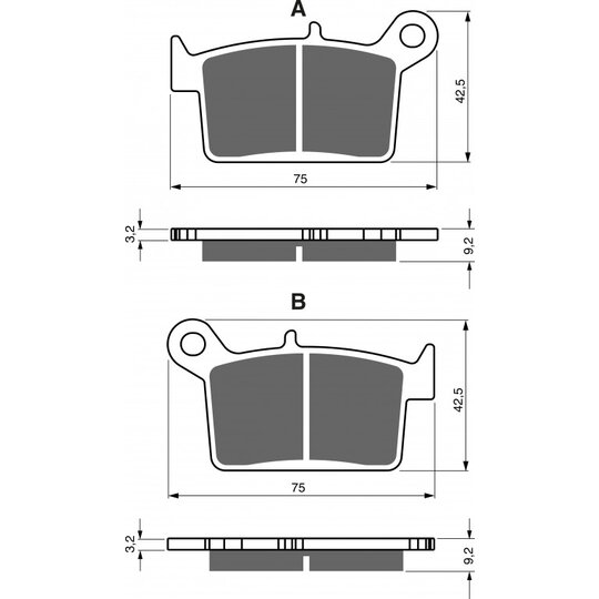 Brzdové obloženie GOLDFREN 402 S33 OFF-ROAD Zadná