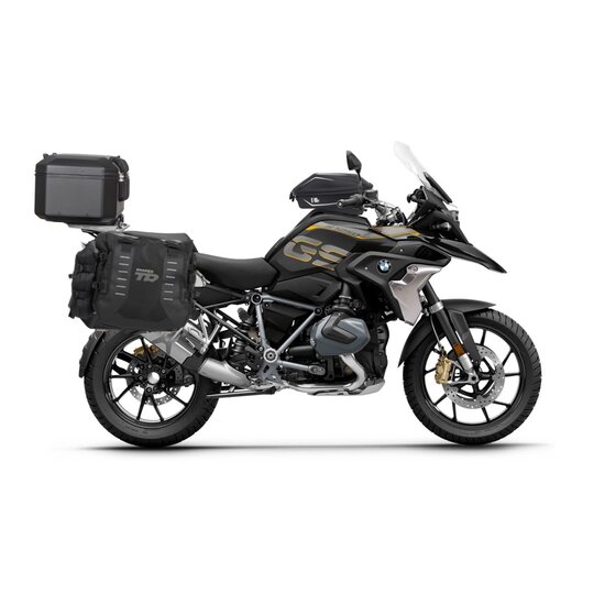 Kompletná sada bočných adventure vakov SHAD TERRA TR40 a hliníkového 55 L vrchného kufru ,vrátane montážnej sady SHAD BMW R1200/R1250GS ADVENTURE
