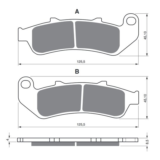 Brzdové obloženie GOLDFREN 055 S3