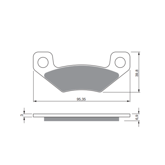 Brzdové obloženie GOLDFREN 315 S33 STREET Zadná