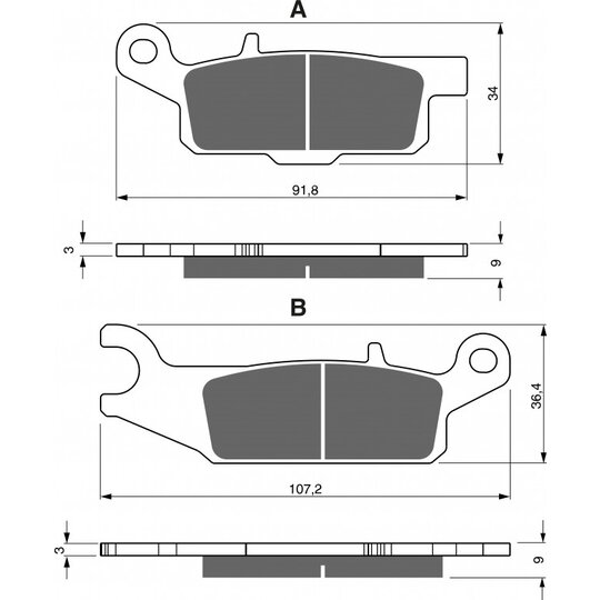 Brzdové obloženie GOLDFREN 256 K5