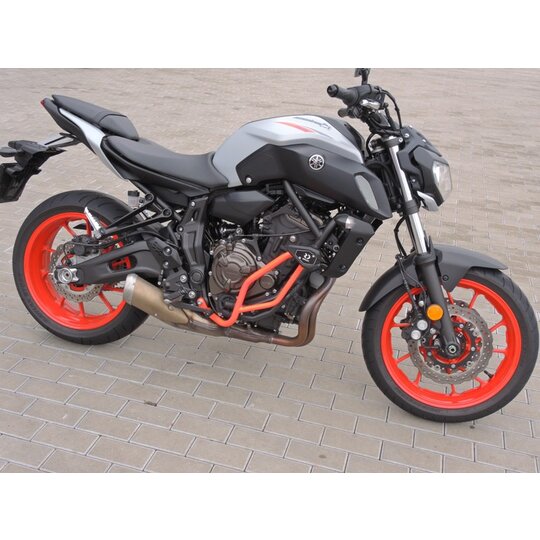 RDmoto padací rám - Yamaha MT07 červený SL01 /CF79R