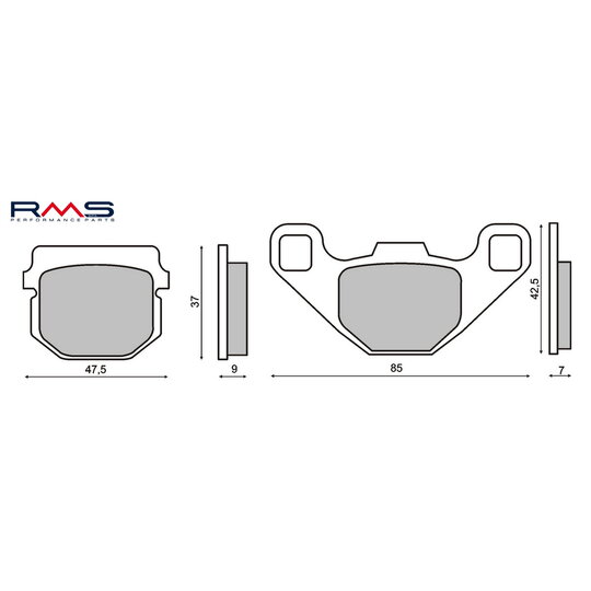 Brzdové obloženie RMS 225100040 organické