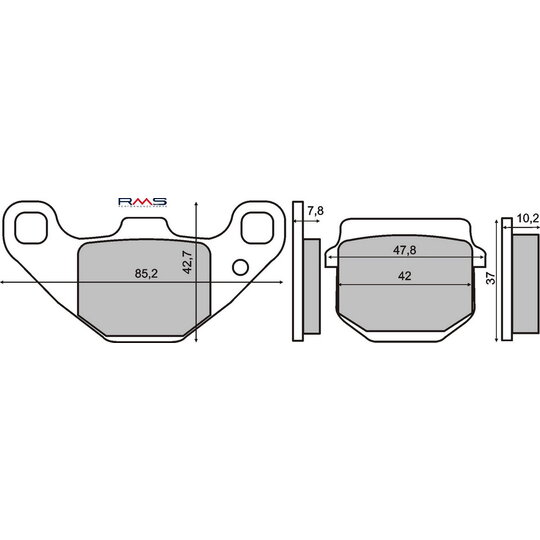 Brzdové obloženie RMS 225102800 organické