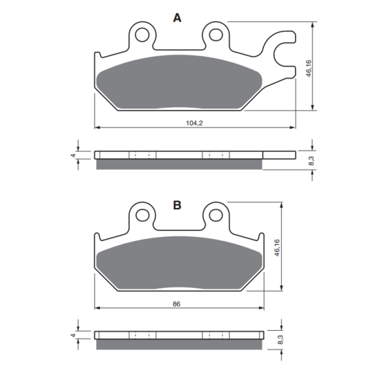 Brzdové obloženie GOLDFREN 345 AD